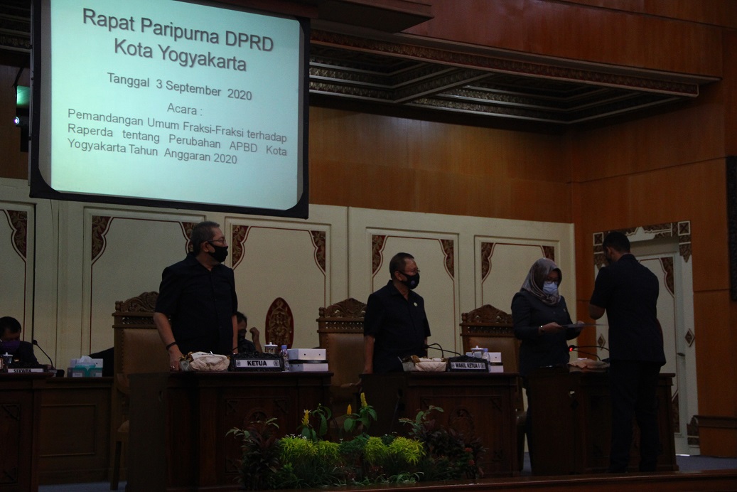 Fraksi DPRD Kota Jogja Sampaikan Pandangan atasPerubahan APBD 2020