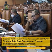 Program Pembentukan Peraturan Daerah Perubahan TA 2022 TW III Tentang Tata Cara Penyusunan Program Pembentukan Peraturan Daerah.