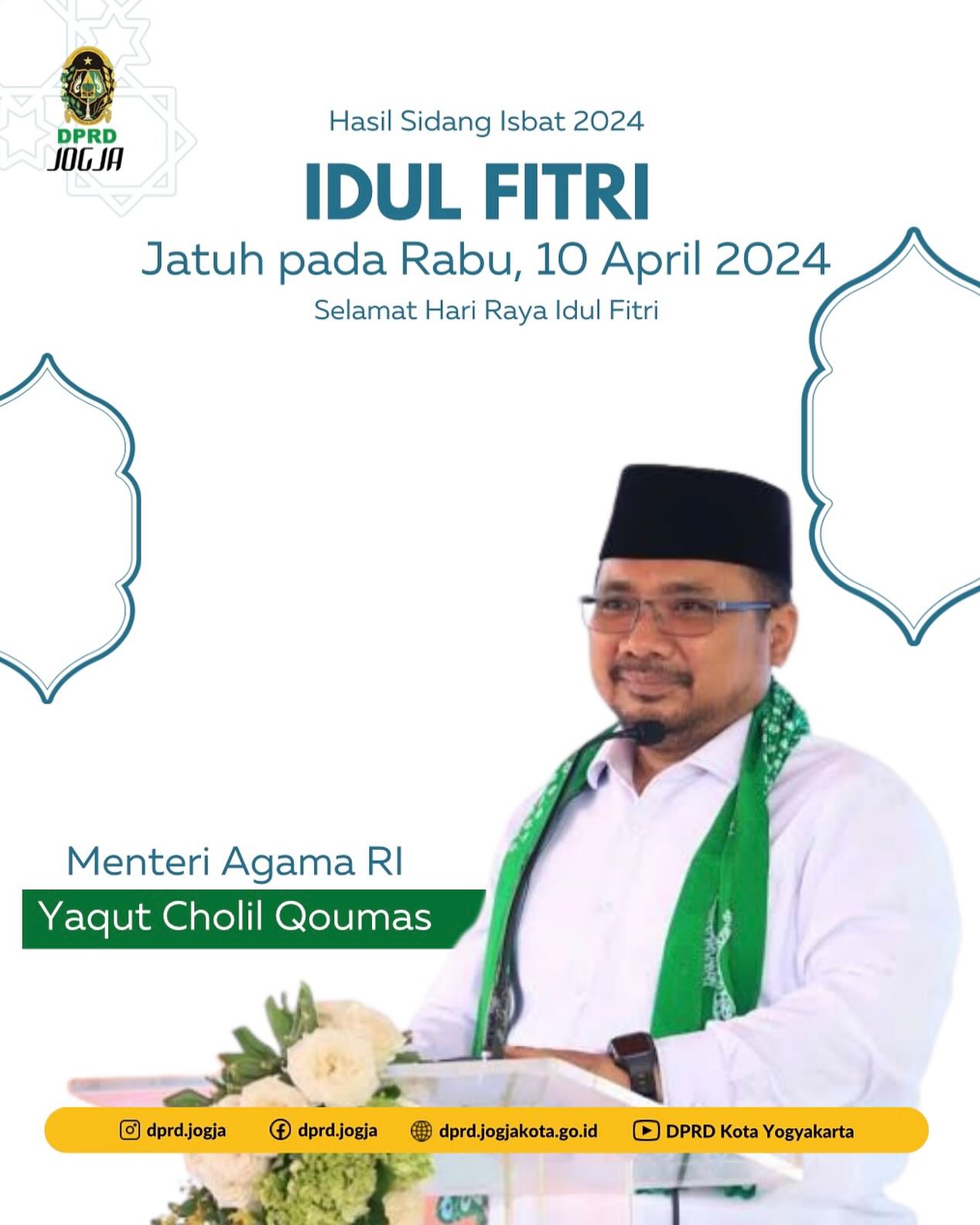 Hasil Sidang Isbat: Idul Fitri 2024 Jatuh pada Rabu, 10 April 2024